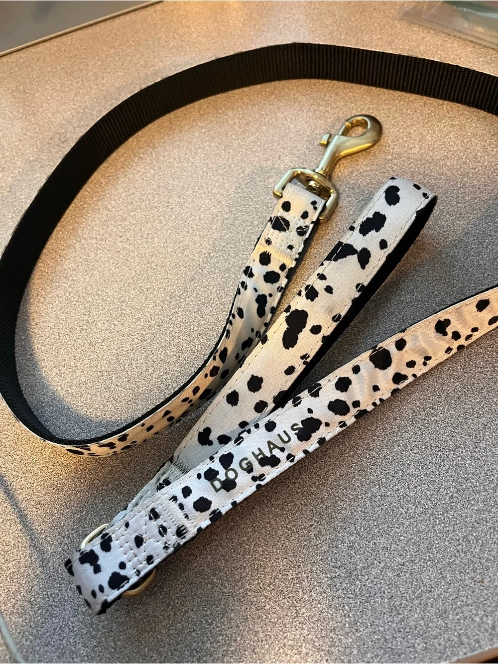 DOGHAUS Dalmatian Spot Print Heavy Duty Dog Leash Size: Medium